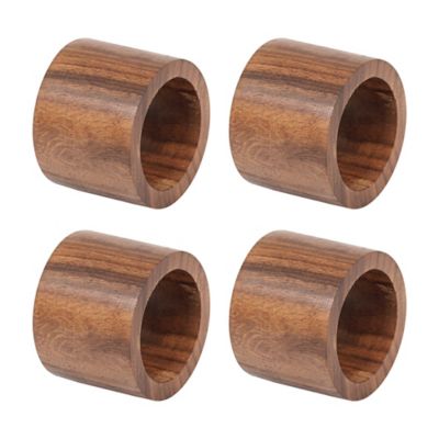 DII Wood Band Napkin Rings, 4 pc.