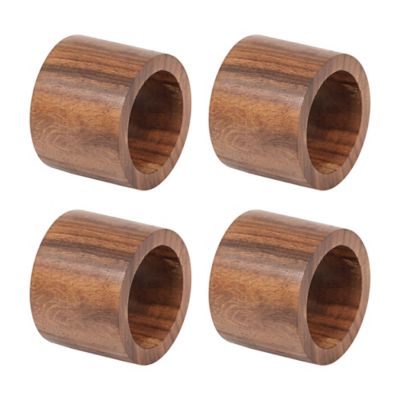 Zingz & Thingz Wood Band Napkin Rings, 4 pc.