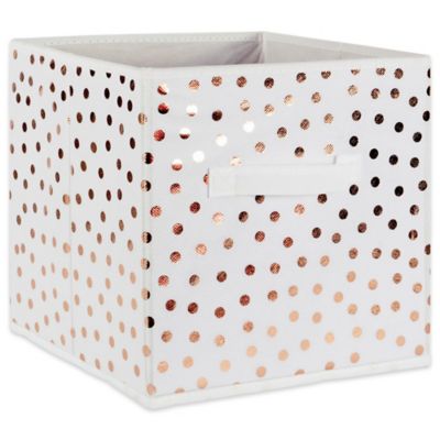 Image showing  Non-Woven Dots Polyester Cube Storage Bin, 13 in. x 13 in. x 13 in.