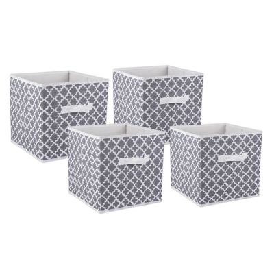 Zingz & Thingz Non-Woven Polyester Cube Lattice Square Storage Bin, 11 in. x 11 in. x 11 in., CAMZ37002