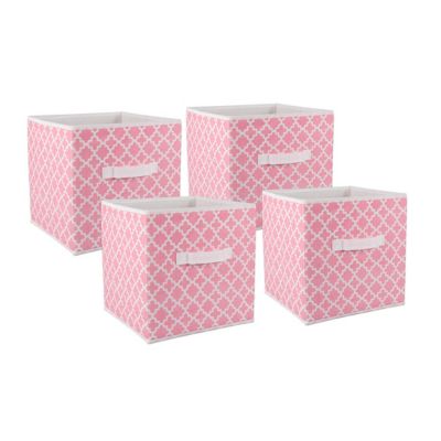 DII Non-Woven Polyester Cube Lattice Square Storage Bin, 11 in. x 11 in. x 11 in.