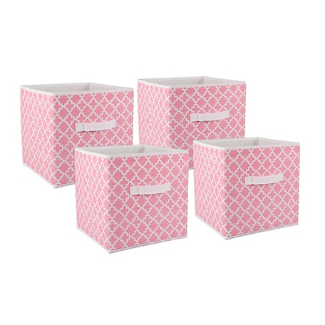 Zingz & Thingz Non-Woven Polyester Cube Lattice Square Storage Bin, 11 in. x 11 in. x 11 in., CAMZ37002