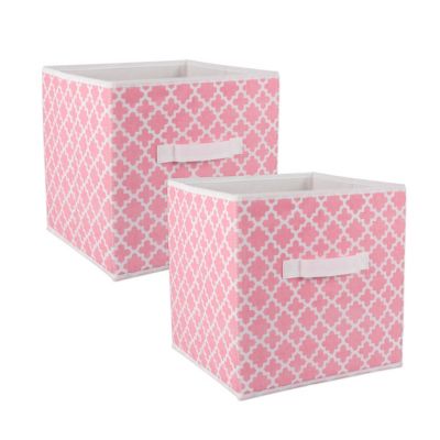 Zingz & Thingz Non-Woven Polyester Cube Lattice Square Storage Bin, 11 in. x 11 in. x 11 in., CAMZ37007