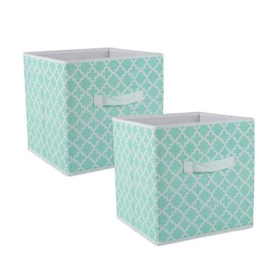 DII Non-Woven Polyester Cube Lattice Square Storage Bin, 11 in. x 11 in. x 11 in., CAMZ37007