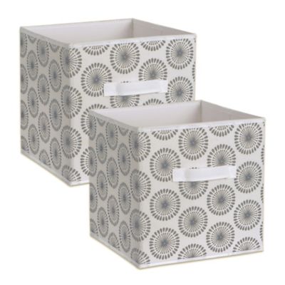 DII Non-Woven Polyester Cube Starburst Square Storage Bin