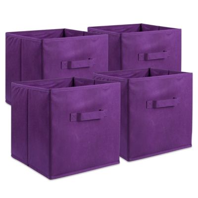 Zingz & Thingz Solid Square Non-Woven Polyester Cube Storage Bin, 11 in. x 11 in. x 11 in., CAMZ37169