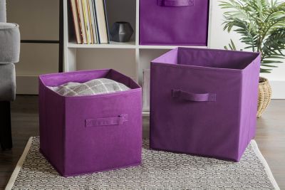 Image showing  Solid Square Non-Woven Polyester Cube Storage Bin, 11 in. x 11 in. x 11 in., CAMZ37175