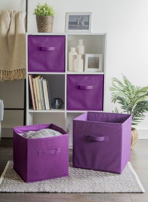 Image showing  Solid Square Non-Woven Polyester Cube Storage Bin, 11 in. x 11 in. x 11 in., CAMZ37175