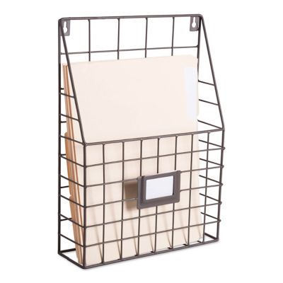 Image showing  Farmhouse File Basket, 10.25 in. x 3.15 in. x 14.2 in. (Medium), 12.6 in. x 4.5 in. x 15.4 in. (Large), 2 pc.
