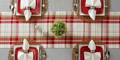 Image showing 8 th DII Orchard Plaid Table Runner