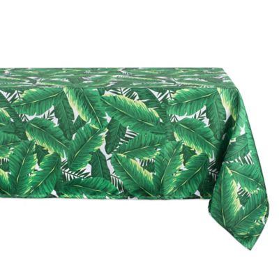 DII Banana Leaf Outdoor Tablecloth, 60 in. x 84 in.