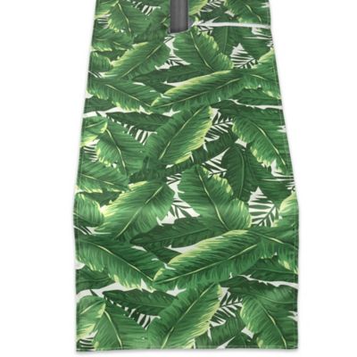 Zingz & Thingz Banana Leaf Outdoor Table Runner with Zipper