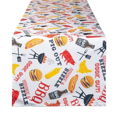 DII BBQ Fun Print Outdoor Table Runner