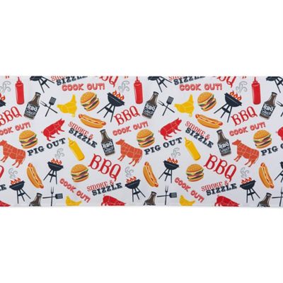 Image showing  BBQ Fun Print Outdoor Table Runner