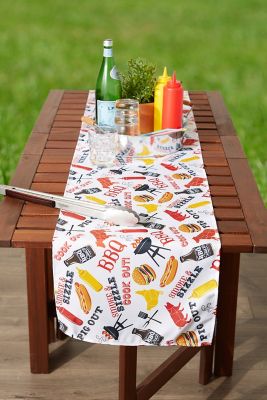 Image showing  BBQ Fun Print Outdoor Table Runner