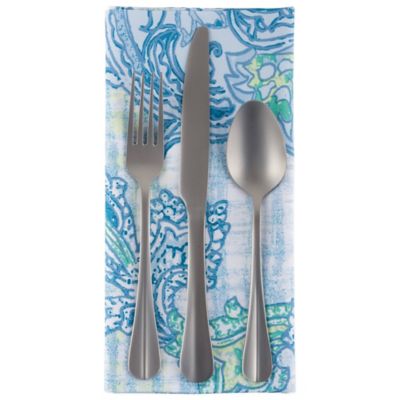Image showing  Blue Watercolor Paisley Print Outdoor Napkin, Set of 6