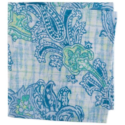 Image showing  Blue Watercolor Paisley Print Outdoor Napkin, Set of 6