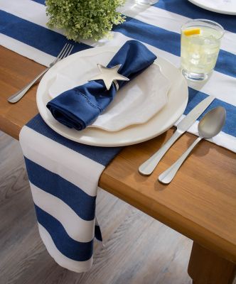 Image showing  Cabana Striped Outdoor Table Runner