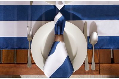 Image showing 6 th DII Cabana Striped Outdoor Table Runner