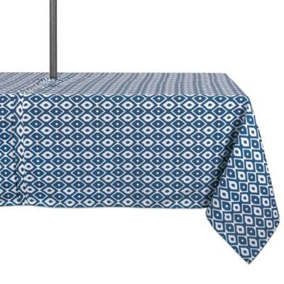 Zingz & Thingz Ikat Outdoor Tablecloth with Zipper, 60 in. x 120 in.