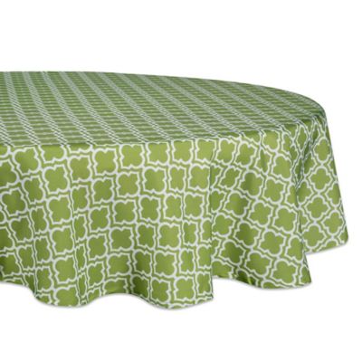 Zingz & Thingz Lattice Round Outdoor Tablecloth, 60 in.