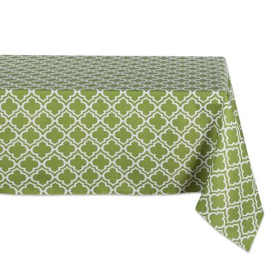 Design Imports Lattice Outdoor Tablecloth