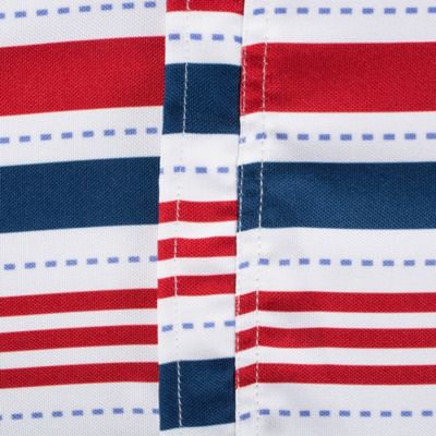 Image showing  Patriotic Striped Outdoor Tablecloth with Zipper, 60 in. x 84 in.