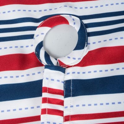 Image showing  Patriotic Striped Round Outdoor Tablecloth with Zipper, 60 in. Polyester