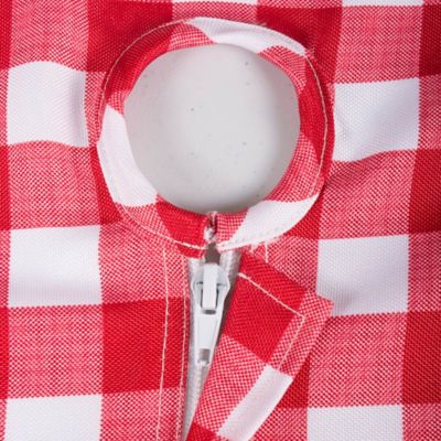 Image showing 9 th DII Checkered Outdoor Tablecloth with Zipper, 60 in. x 84 in.
