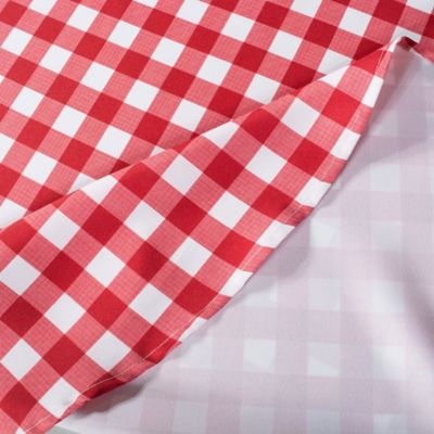 Image showing  Checkered Round Outdoor Tablecloth with Zipper, 60 in., Polyester