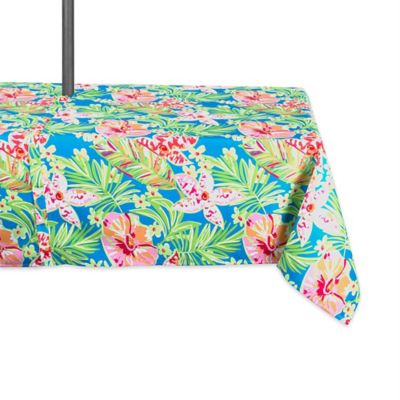 Zingz & Thingz Summer Floral Outdoor Tablecloth with Zipper