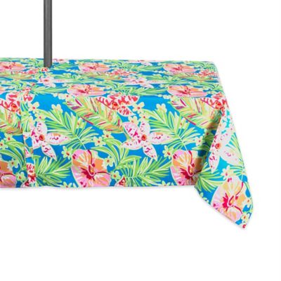 Image showing  Summer Floral Outdoor Tablecloth with Zipper