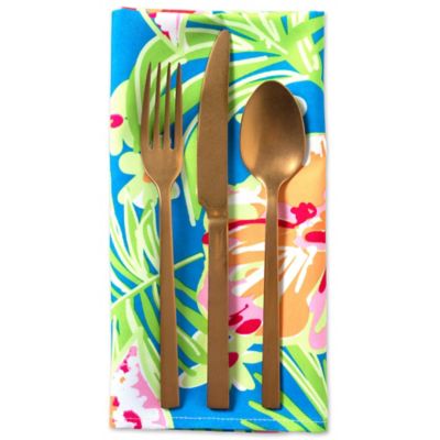 Image showing  Summer Floral Print Outdoor Napkins, 6 pc.