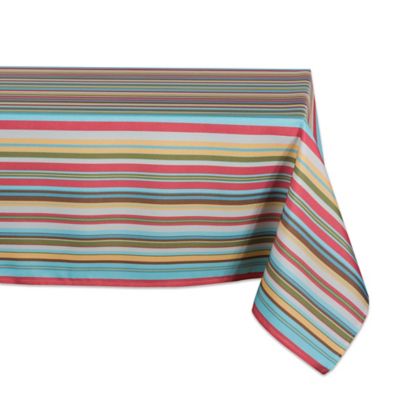 Zingz & Thingz Summer Striped Outdoor Tablecloth, 60 in. x 84 in.