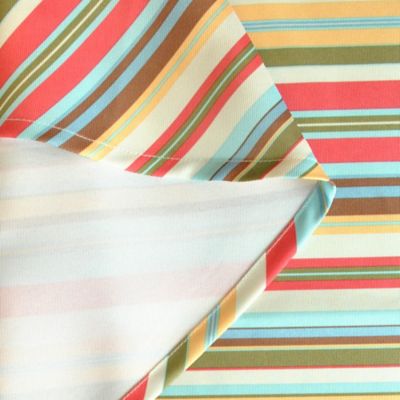 Image showing  Summer Striped Round Outdoor Tablecloth with Zipper