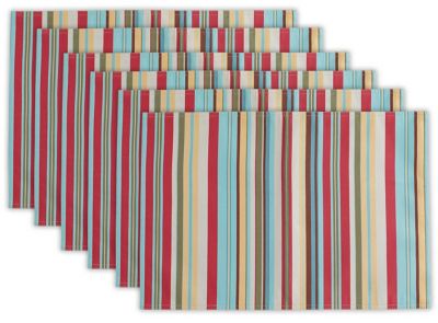 Zingz & Thingz Summer Striped Outdoor Place Mats, 6 pc.