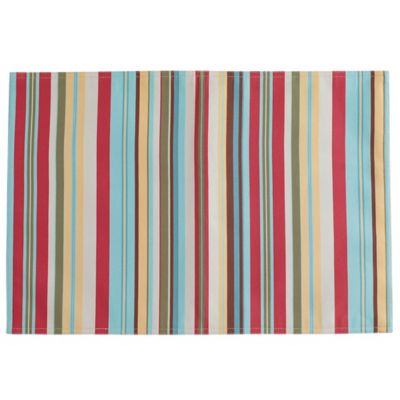 Image showing  Summer Striped Outdoor Place Mats, 6 pc.