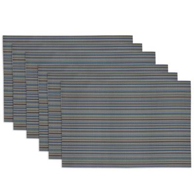 Zingz & Thingz Ocean Micro-Striped Place Mat Set