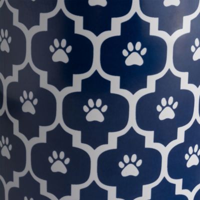 Image showing 5 th Bone Dry 6.5 in. Lattice Paw Print Ceramic Dog Treat Canister