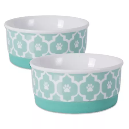 Design Imports Mesh Pet Bowls 2 ct Double Diners