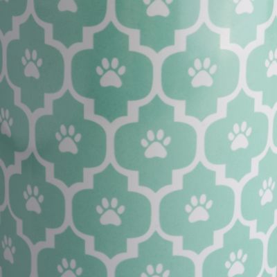 Image showing 6 th Bone Dry 6.5 in. Lattice Paw Print Ceramic Dog Treat Canister