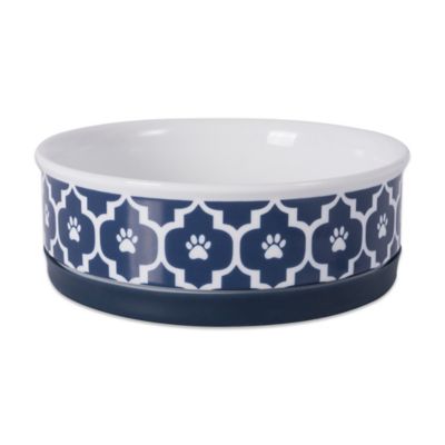 Zingz & Thingz Lattice Dishwasher Safe Porcelain Pet Bowl, 1-Pack