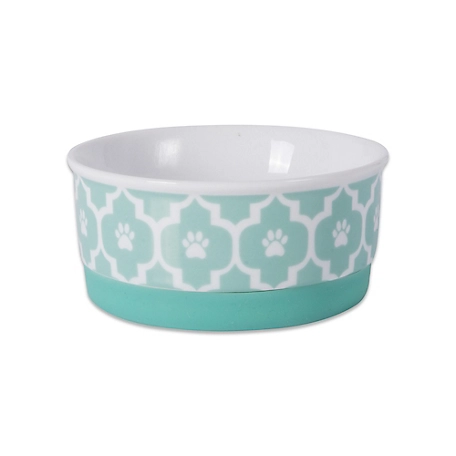 Zingz & Thingz Lattice Dishwasher Safe Porcelain Pet Bowl, 1-Pack