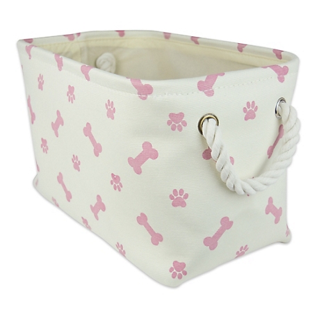 Zingz & Thingz Paw and Bone Rectangle Polyester Storage Bin, 14 in. x 8 in. x 9 in.