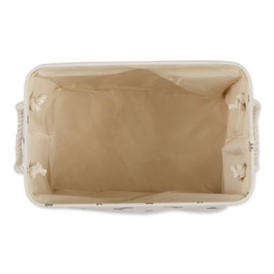 Image showing  Paw and Bone Rectangle Polyester Storage Bin, 14 in. x 8 in. x 9 in., Gray