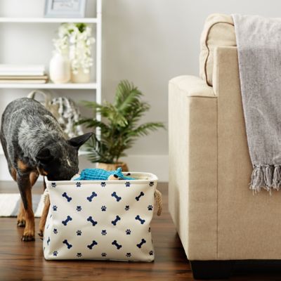 Image showing 5 th Bone Dry Paw and Bone Rectangular Polyester Storage Bin, 14 in. x 8 in. x 9 in.