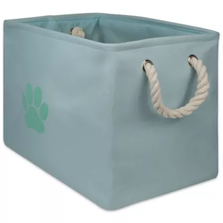 Zingz & Thingz Paw Rectangular Polyester Pet Trash Can Storage Bins