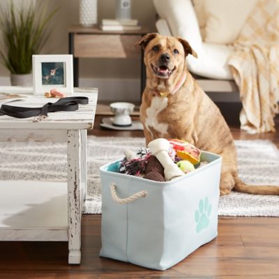 Image showing  Paw Rectangular Polyester Pet Bin