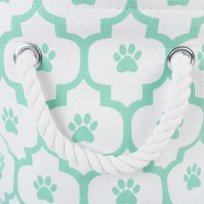 Image showing  Paw Lattice Round Polyester Pet Bin