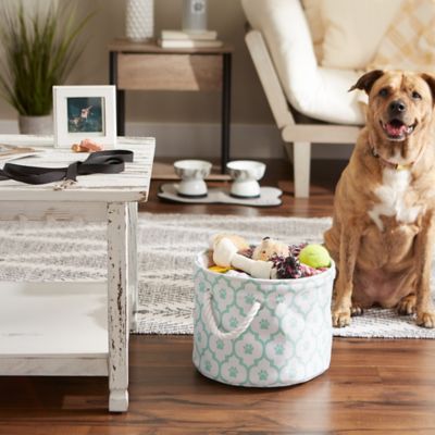 Image showing  Paw Lattice Round Polyester Pet Bin